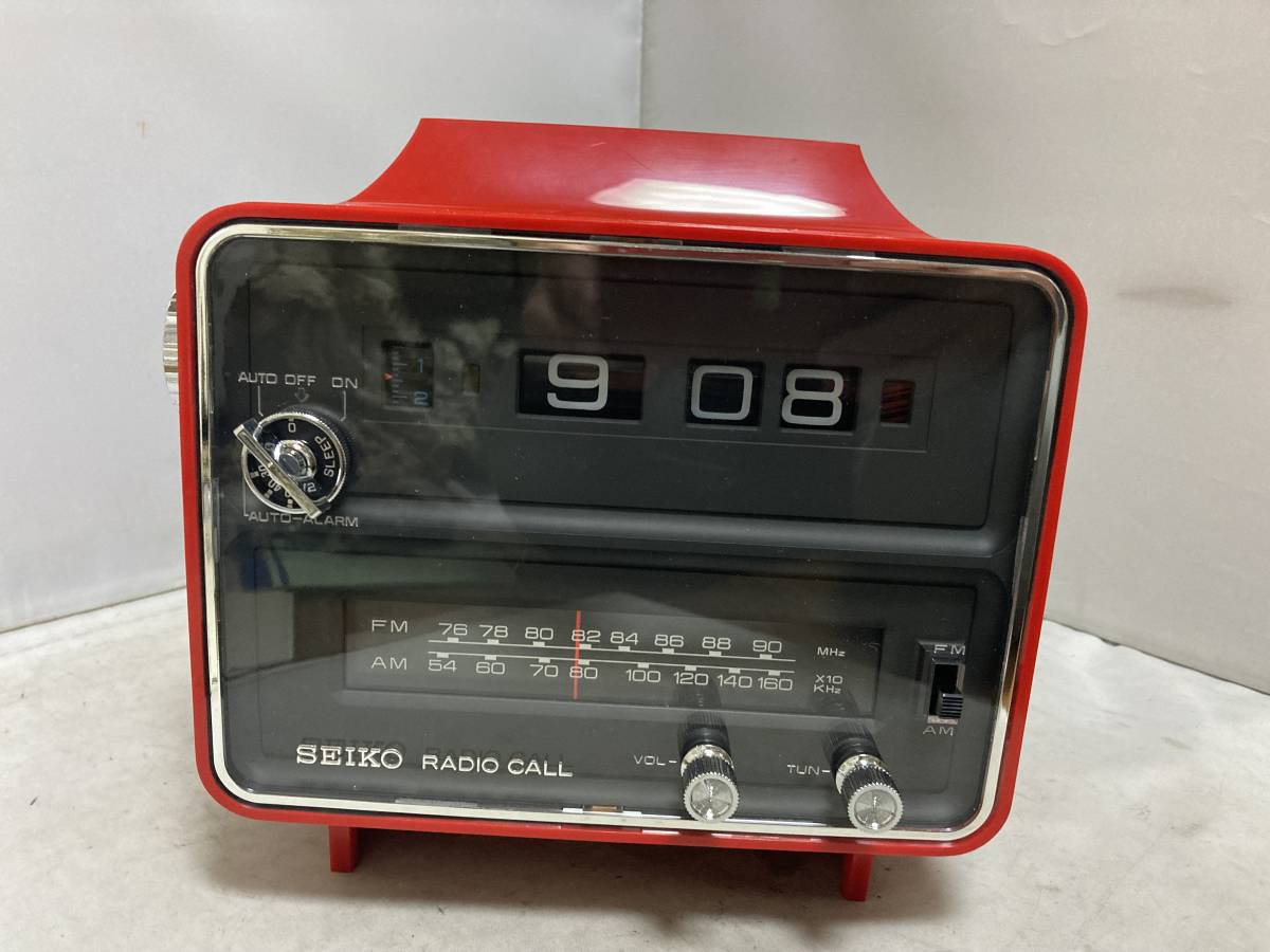 未使用】SEIKO セイコー RADIO CALL SDRA-942 ラジオ時計 60HZ 赤色 未
