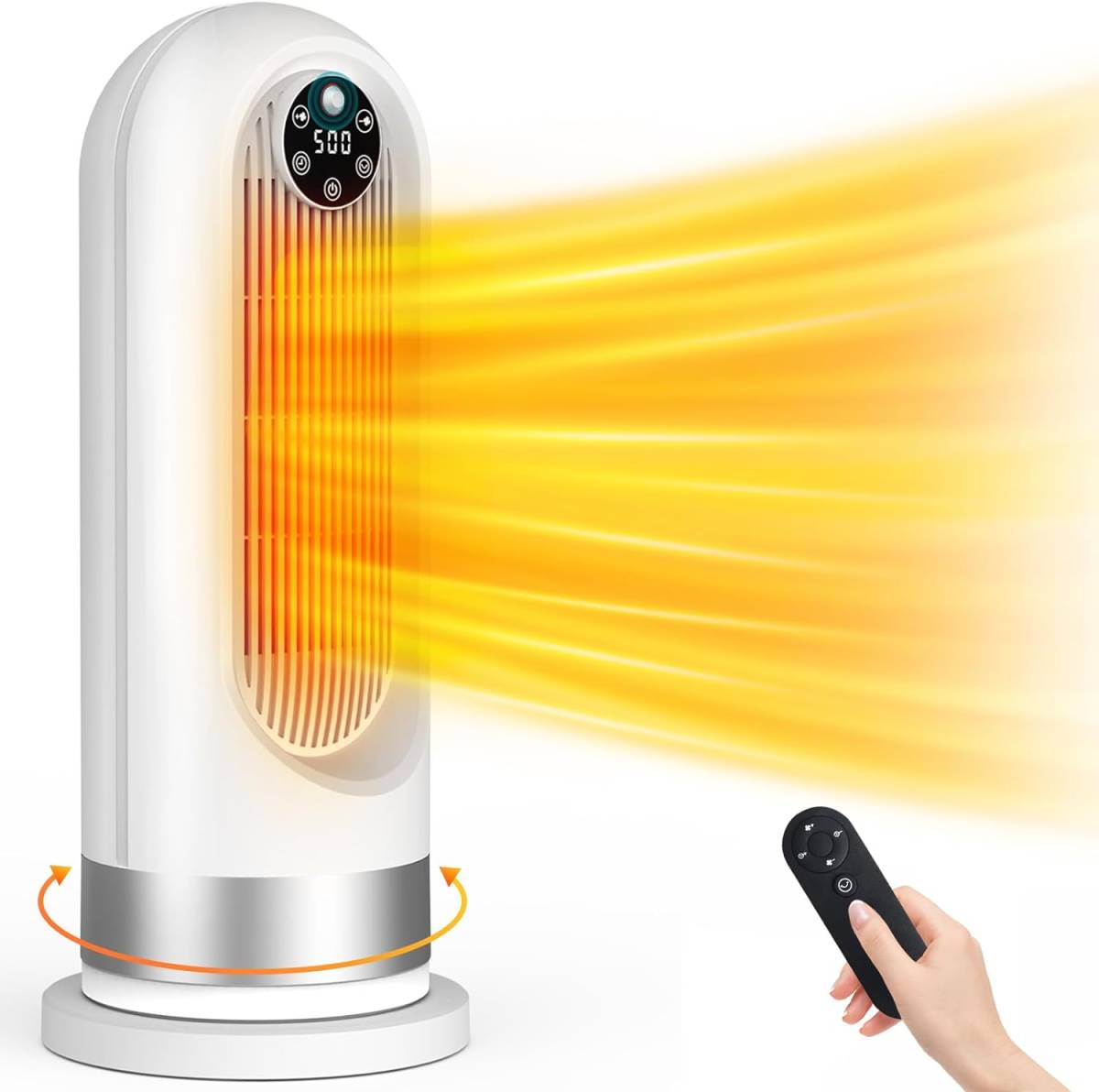 【未使用】★新入荷 人感センサー 小型 電気ファンヒーター セラミックファンヒーター 暖房器具 電気ストーブ 省エネ 速暖 100°首振り 3