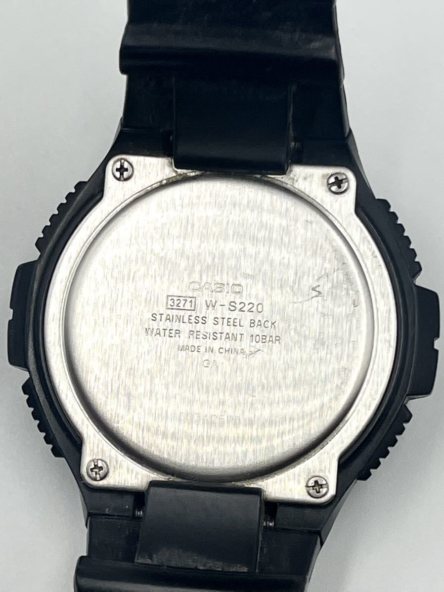【やや傷や汚れあり】CASIO カシオ 3271 W-S220 TOUGH SOLAR タフソーラー デジタル 腕時計 メンズ 黒の落札情報 ...
