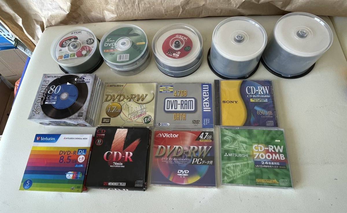 【未使用に近い】11.09 記録媒体まとめて 14セット DVDR CDRW BDR 50GB DVDRAM DVDRW CDR