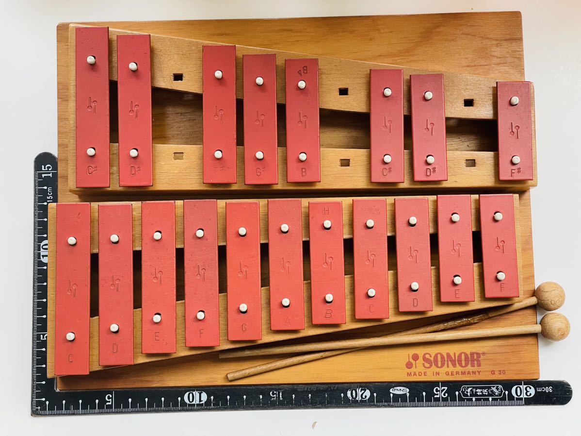 【やや傷や汚れあり】グロッケン SONOR PERCUSSION Made in Germany GLOCKENSPIEL G30 鉄琴