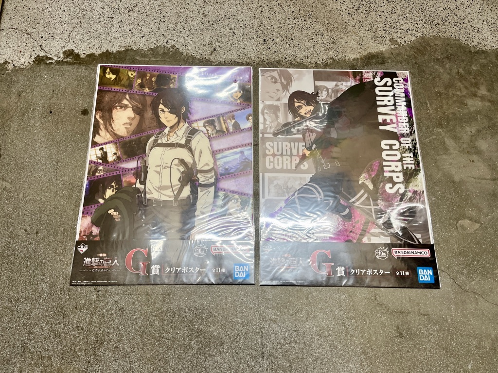 一番くじ　進撃の巨人 ～自由を求めて～　G賞　クリアポスター　コンプ 女型の巨人との遭遇 ビニール傘 一番くじ 進撃の巨人 ～自由を