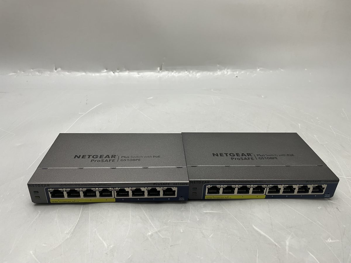 傷や汚れあり】☆PoE対応☆NETGEAR ネットギア GS108PE PoEハブ 8