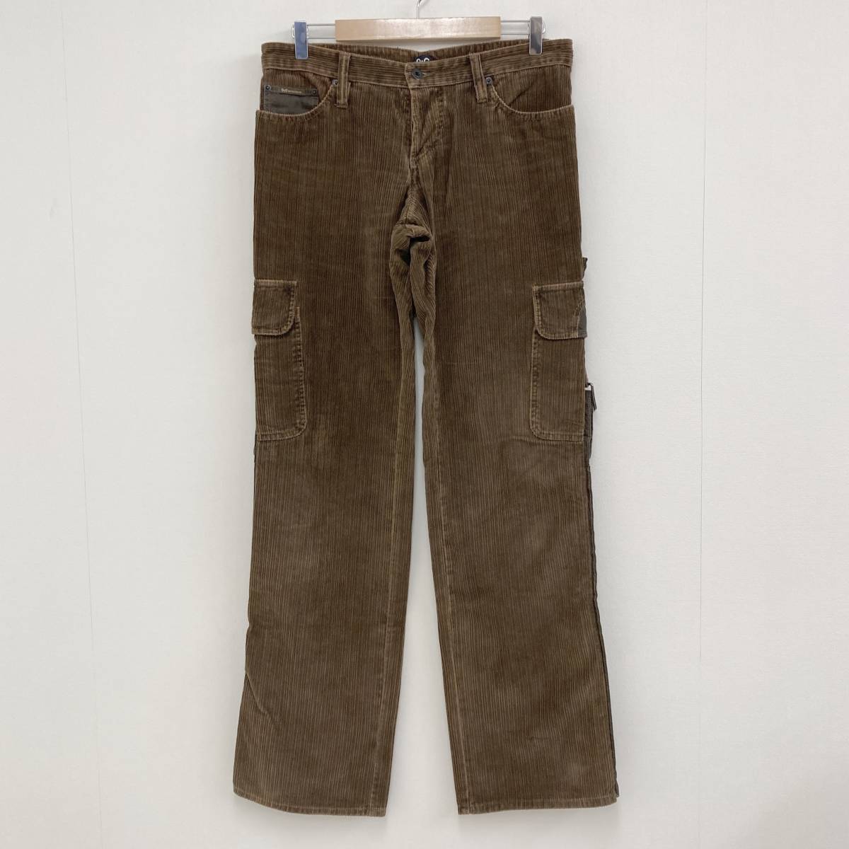 やや傷や汚れあり】D&G コーデュロイパンツ カーゴパンツ ブラウン