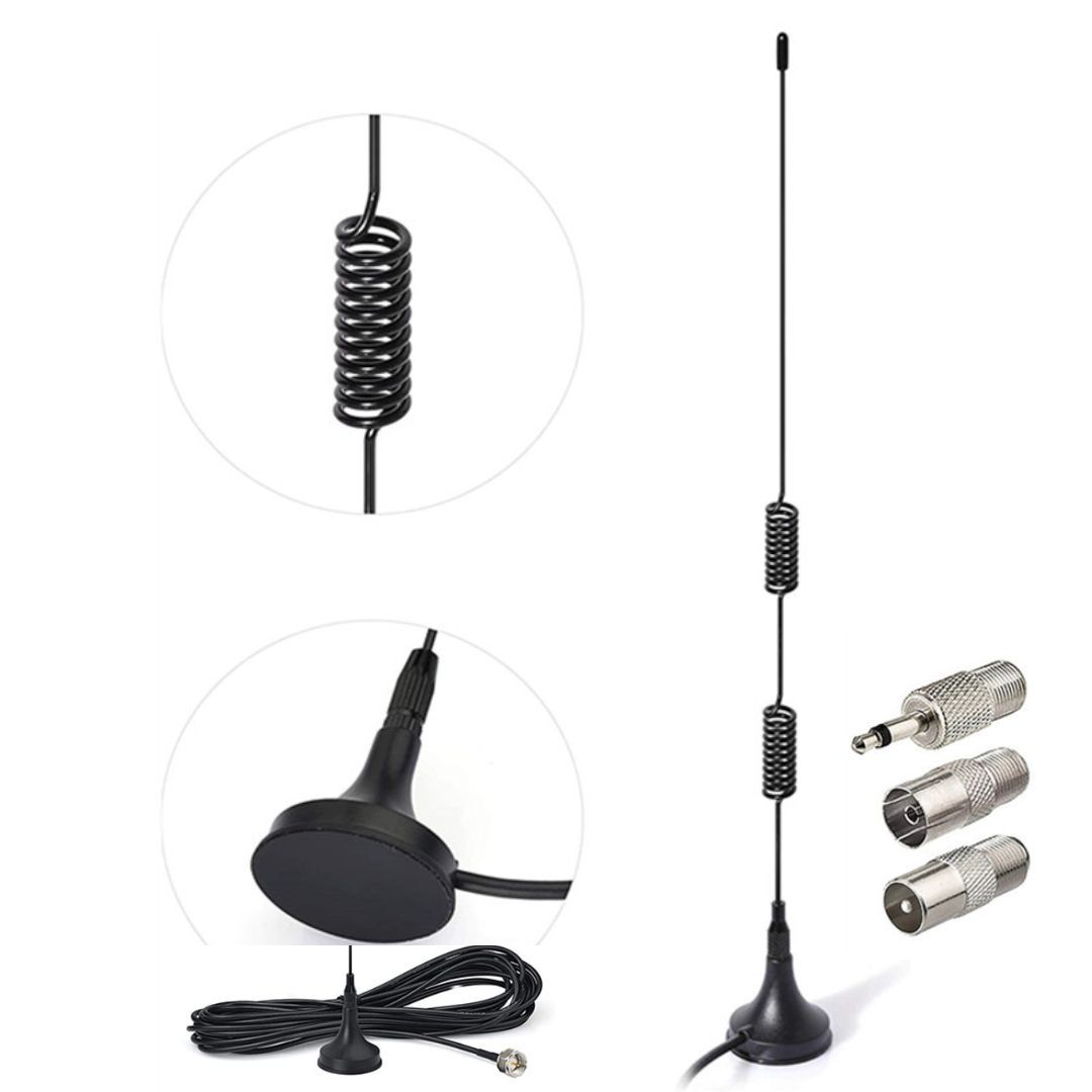 【未使用】FMアンテナ 室内アンテナ ラジオアンテナ 【3種変換アダプター付】 高感度 マグネット式の落札情報詳細 ヤフオク落札価格検索