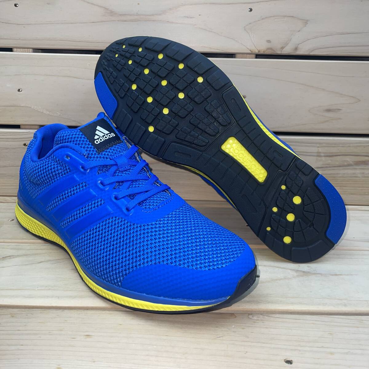 【未使用】1円 スタート アディダス 28cm マナ バウンス ニット ブルー イエロー adidas Mana BOUNCE knit