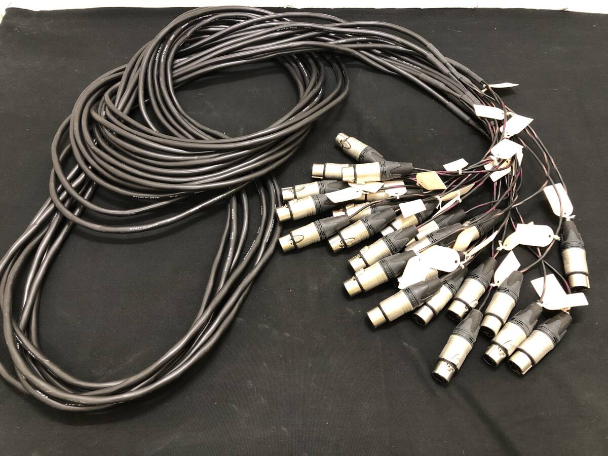 【傷や汚れあり】XLR 3F-3F NEUTRIK 3ピンメスコネクタ同士の2～3mステレオケーブル6本セット CANARE MR202 ...