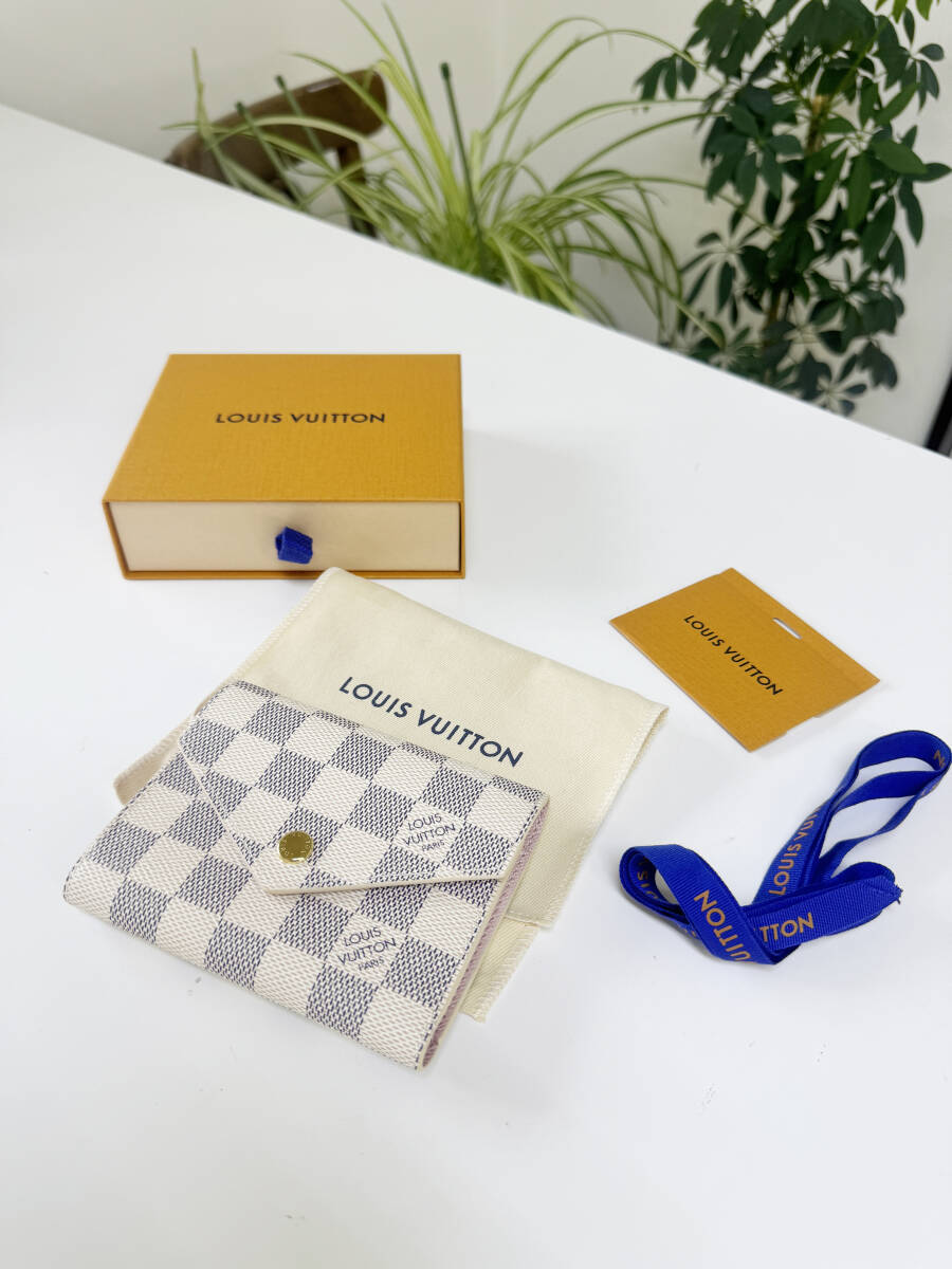 美品】 ICチップ ヴィトン ダミエ ヴィクトリーヌ ローズ 財布 【公式