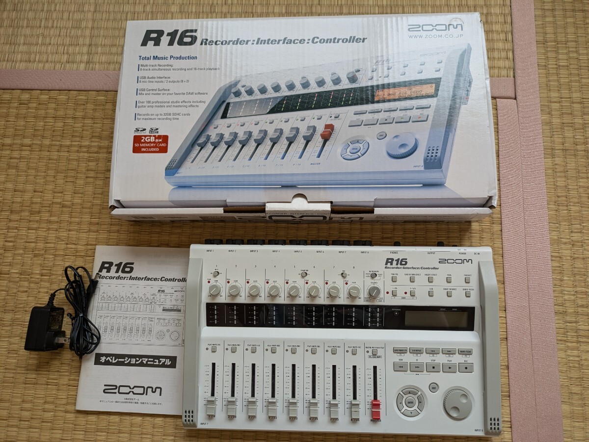 【ジャンク】zoom MTR R16 オーディオインターフェース zoom】R16 マルチトラックレコーダー オーディオインターフェース