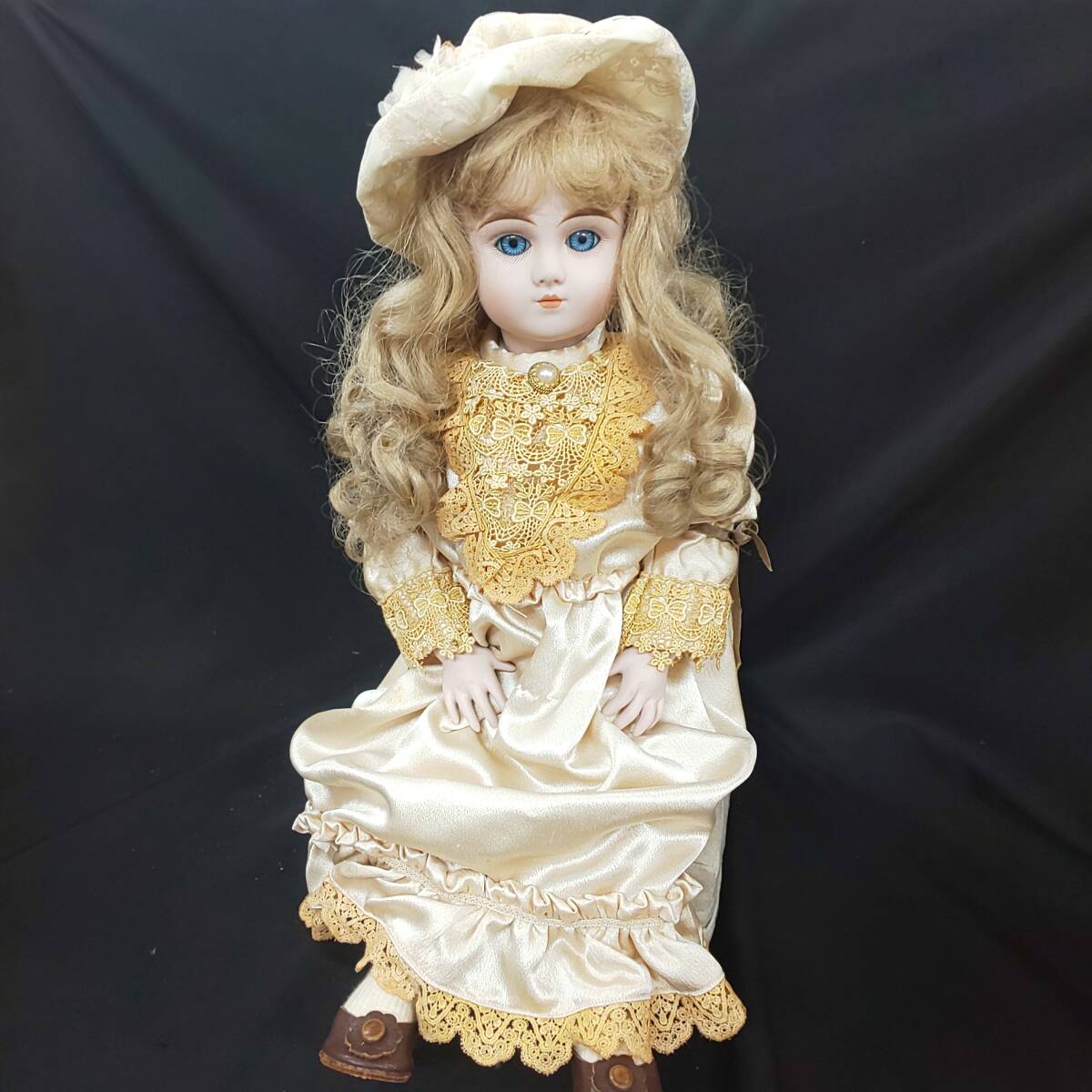 【目立った傷や汚れなし】 アンティークドール コレクターズドール Collector's Doll CD602 全長約55cm コレクション