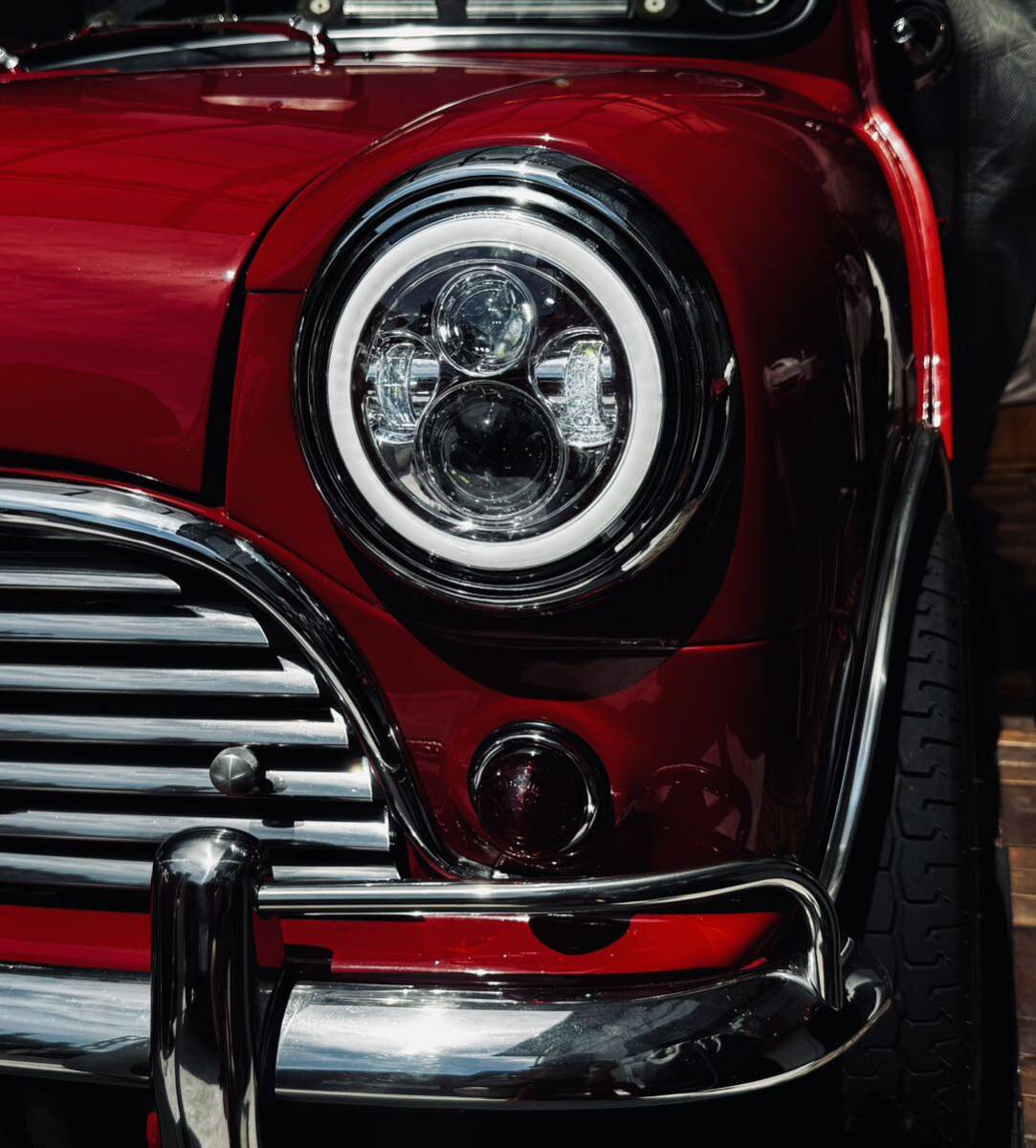 未使用】☆ BMC MINI ローバーミニ 7インチ LEDプロジェクターヘッド 