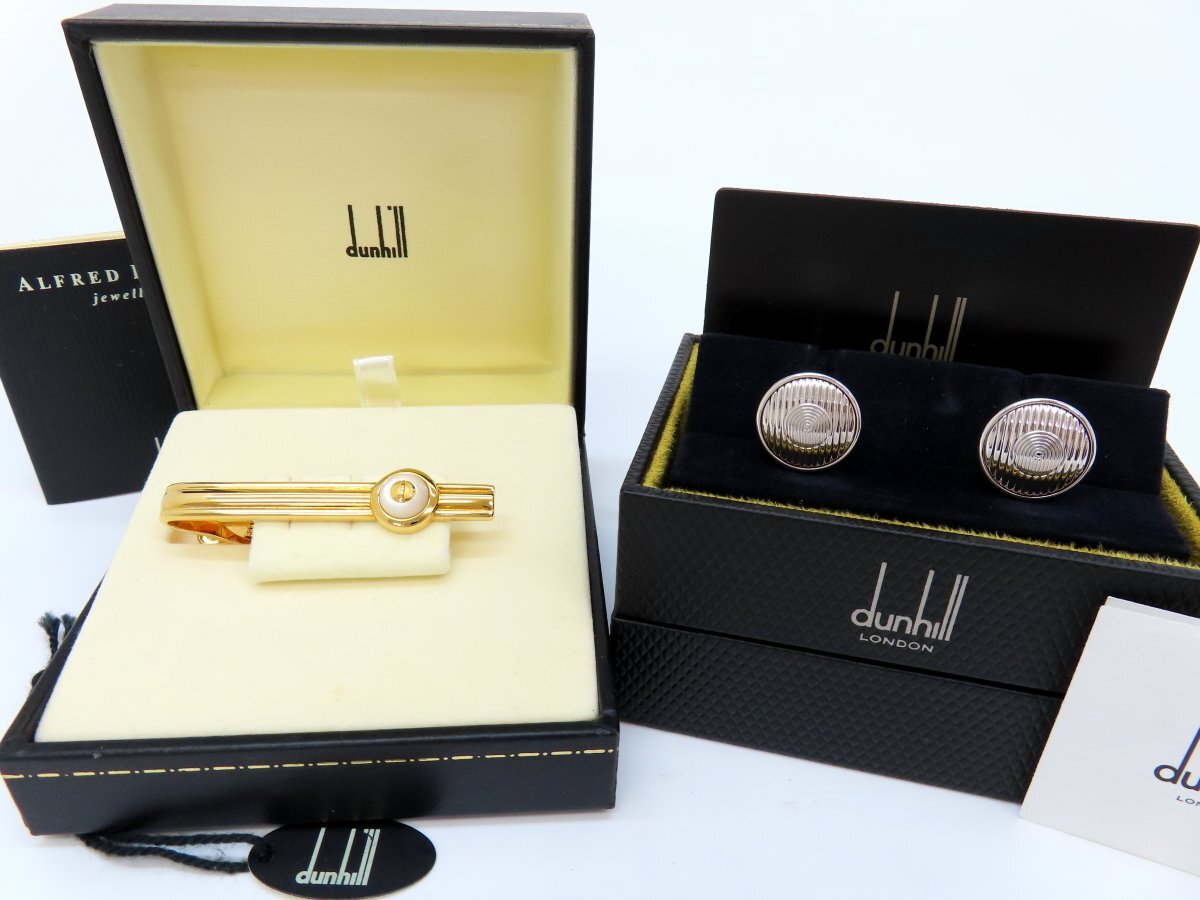 K10WG ネクタイピン カフス セット ホワイトゴールド刻印有り