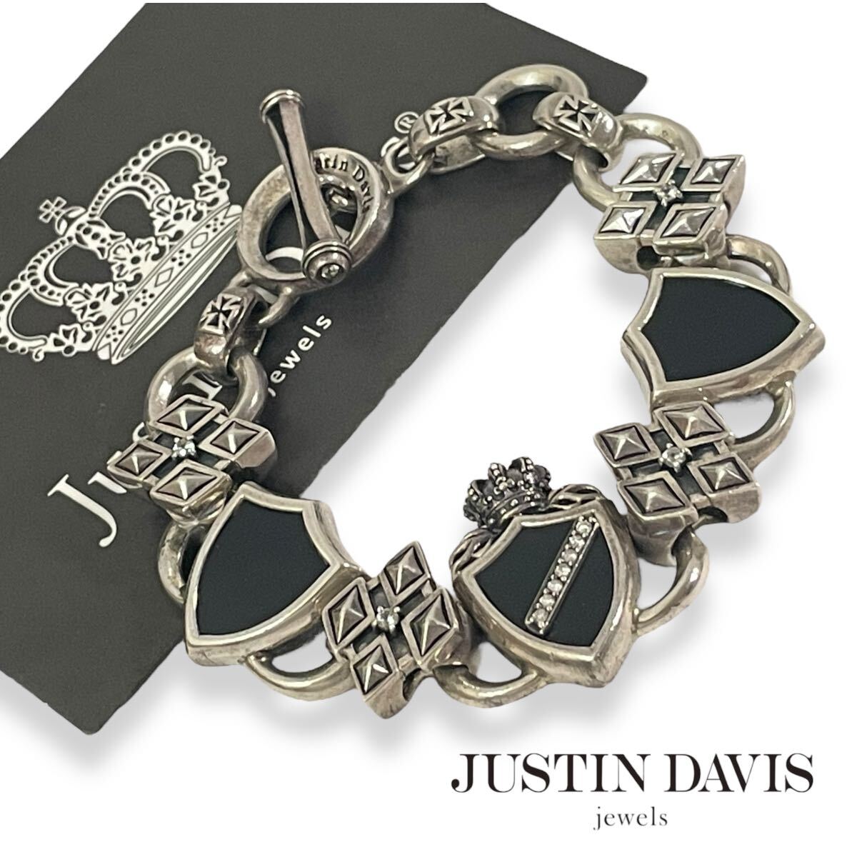 ジャスティンデイビス SBJ811 BLACK STAR バングル　Lサイズ Justin Davis ジャスティンデイビス SBJ811 購入証明書付属