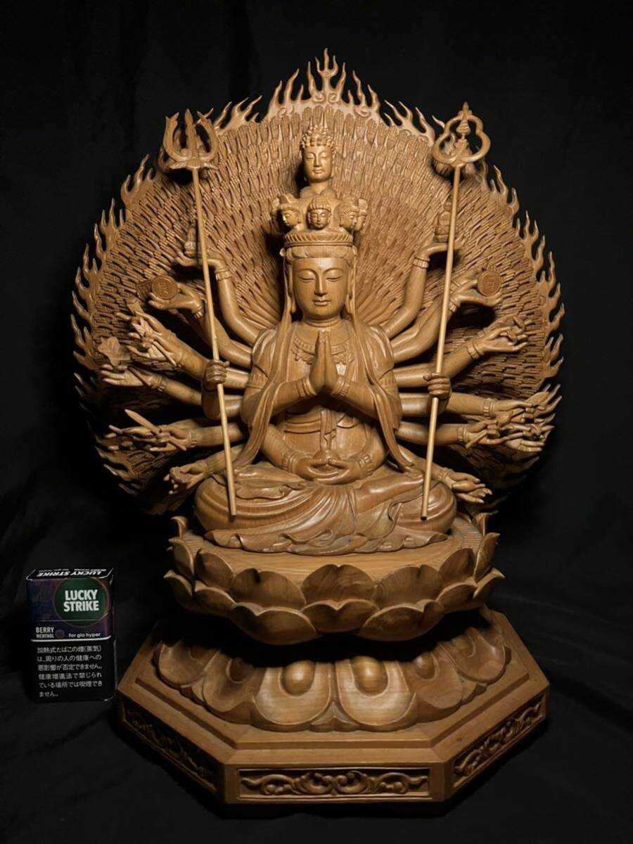 千手観音菩薩 木彫 新品 美品 【公式通販】
