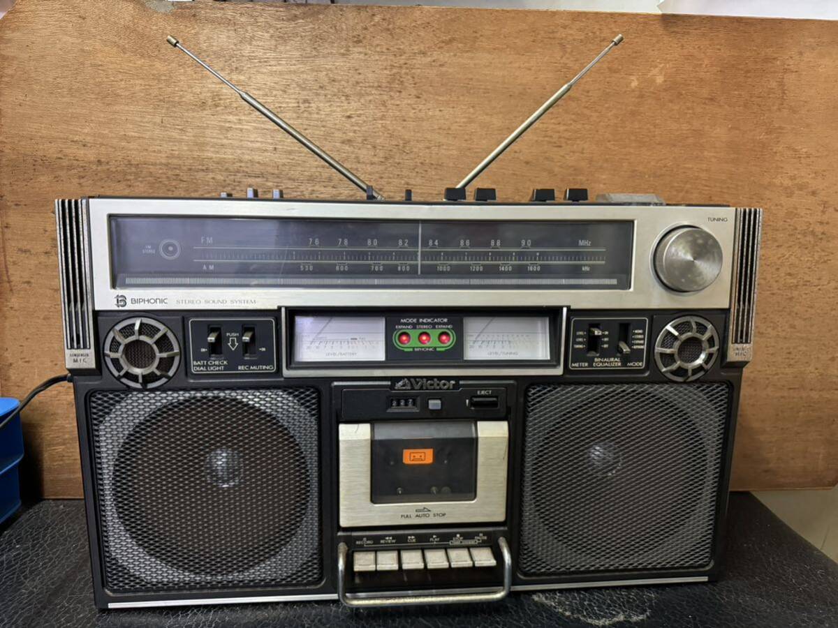 Victor ラジカセ テレビジョン受信機 M-77 レトロ