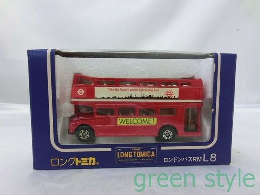 旧トミー 昔のロングトミカ L8 二階建てロンドンバスRM 未使用年代物