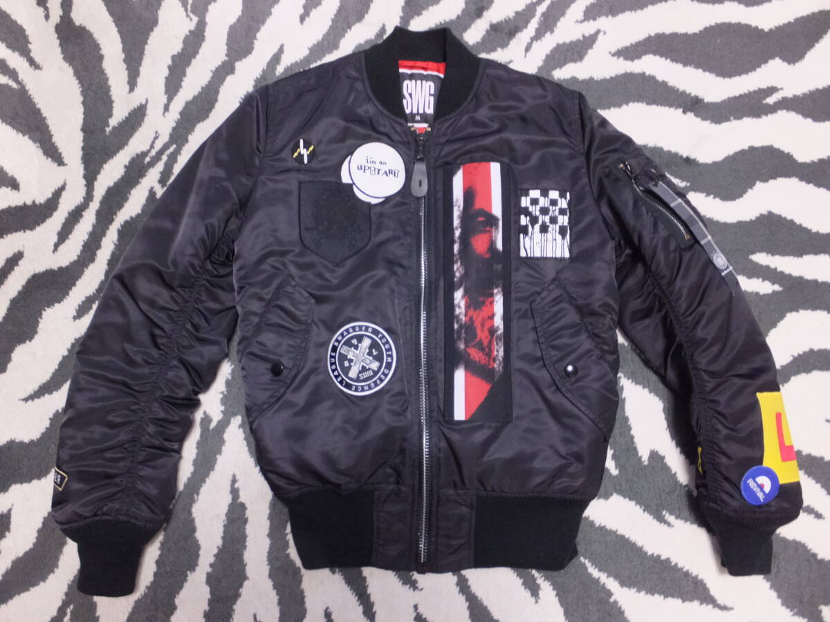 SWAGGER スワッガー WINKLE LEATHER JACKET ボア付きレザーブルゾン L  