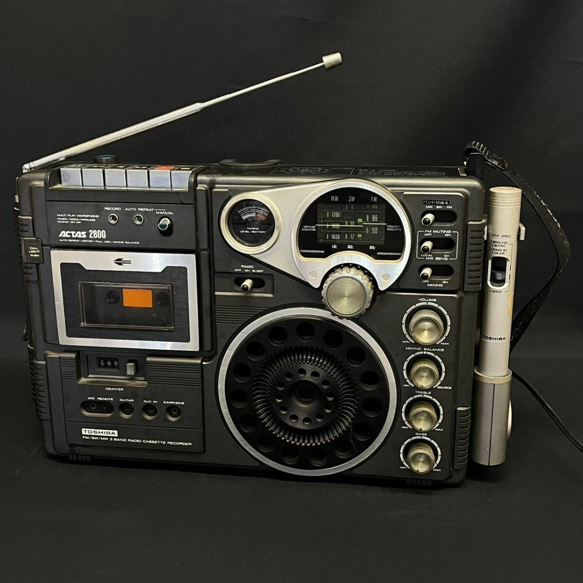 TOSHIBA 東芝 ラジカセ RT-2880 ACTAS アクタス MW/SW/FM ラジオ