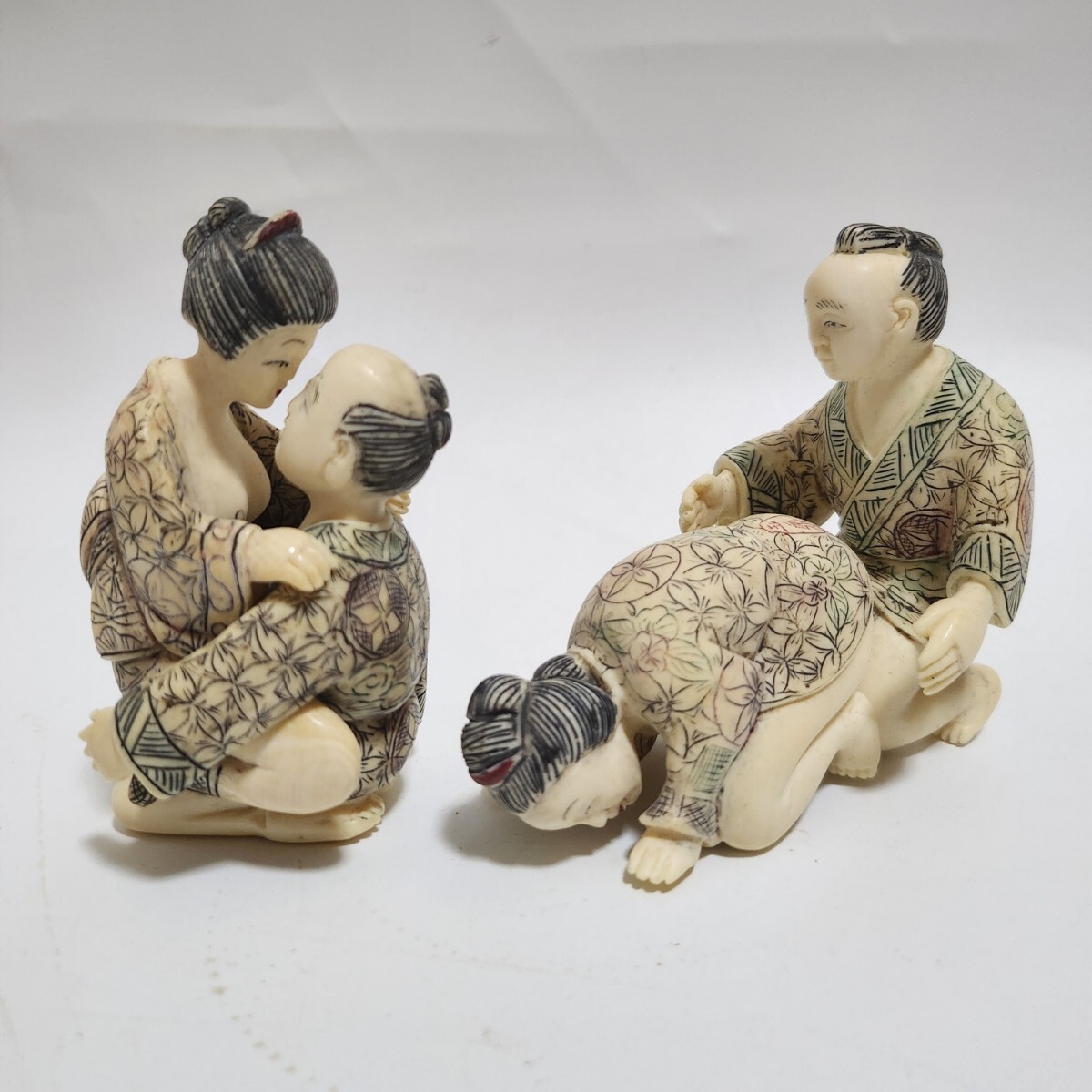 時代物象牙風饅頭 根付 提物 時代根付 彫刻 自然物古美術 中国美術