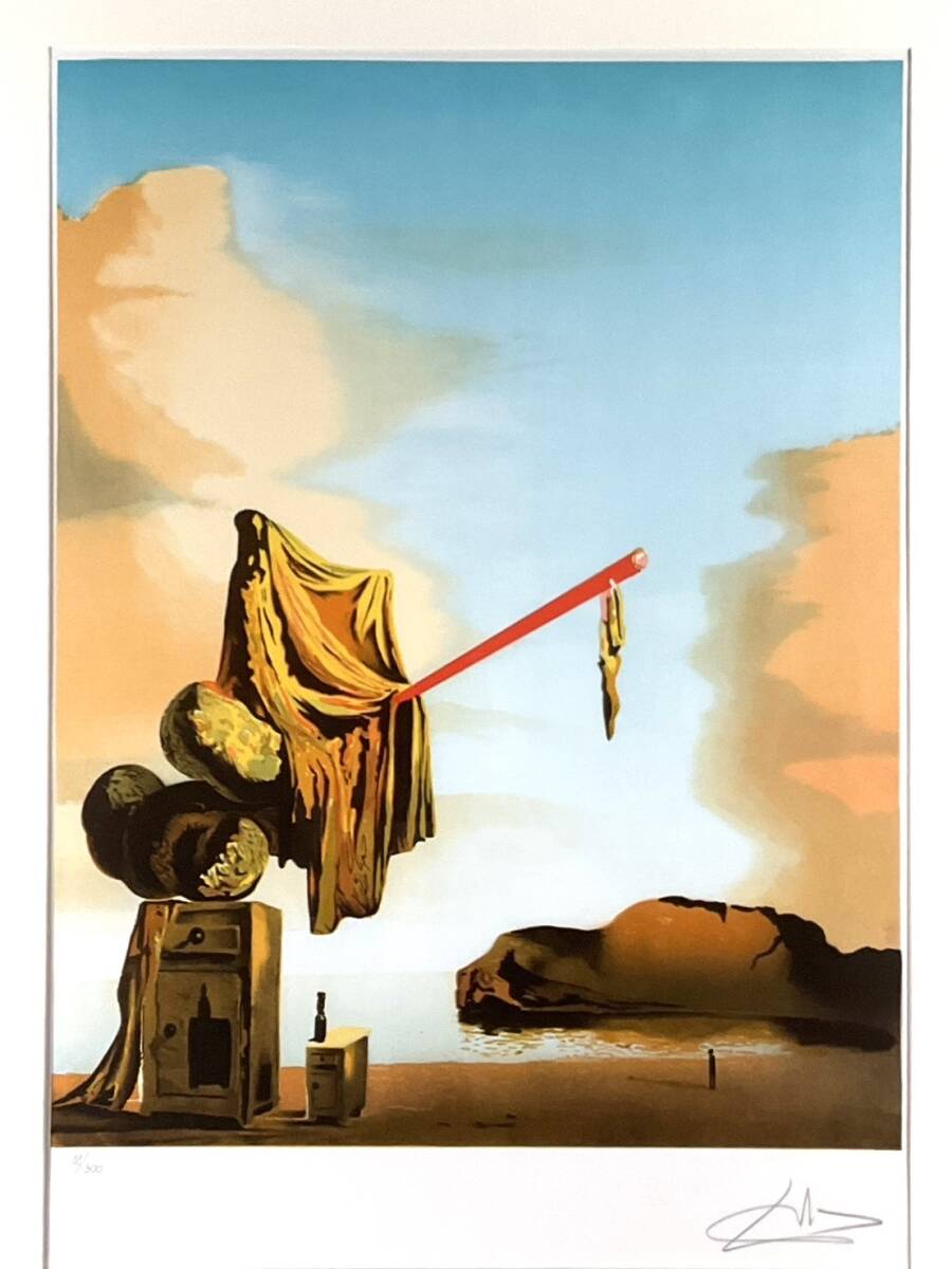 ■サルバドール・ダリ Salvador Dali■『浜辺の夢』■額付絵画 やや傷や汚れあり】真作□リトグラフ□サルバドール・ダリ