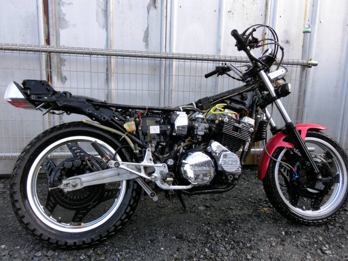 傷や汚れあり】CBX400F 1型赤白カラー PCフレーム NCエンジン 始動動画 
