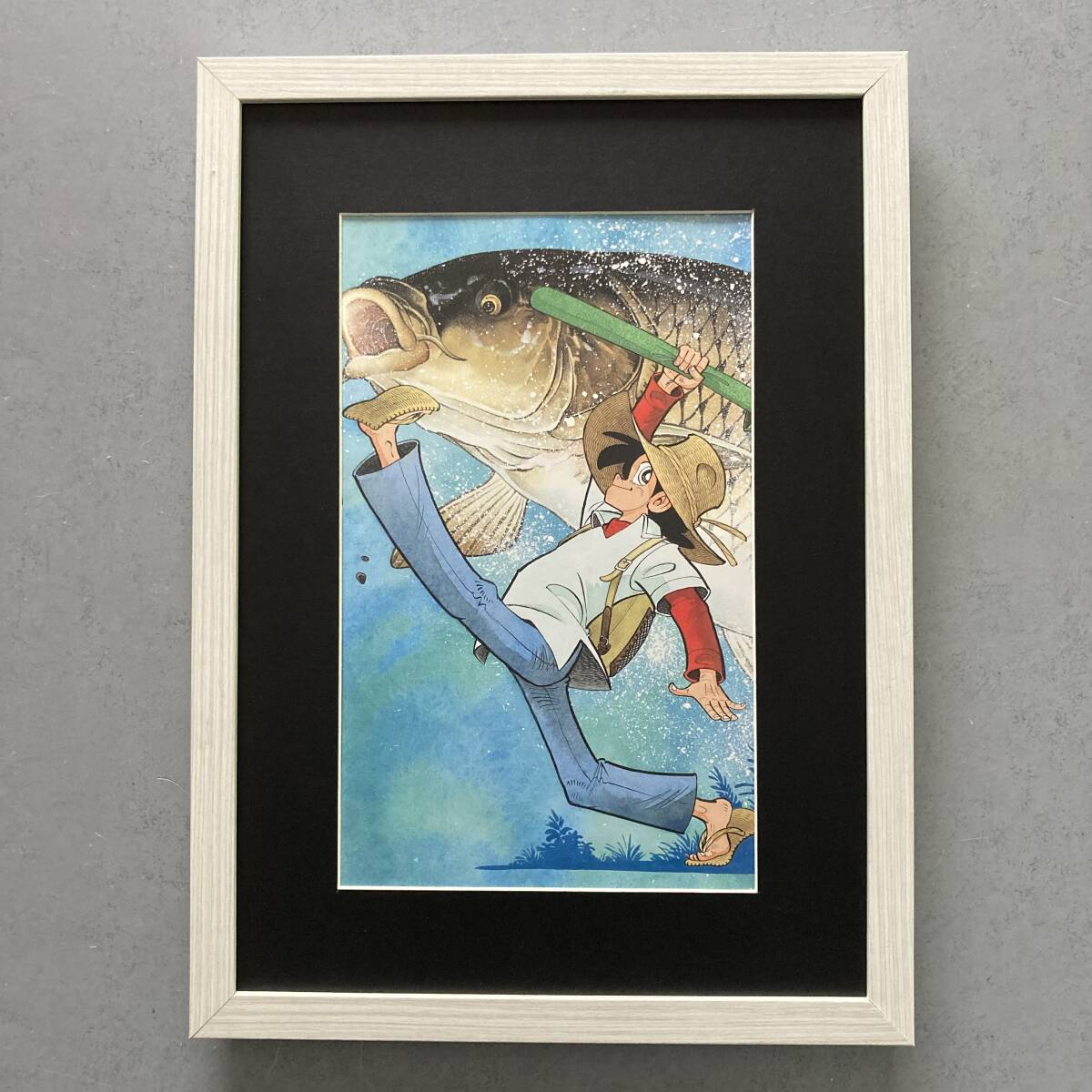 新品】釣りキチ三平 矢口高雄 釣り ポスター 禁漁 イワナ 秋の紅葉 の