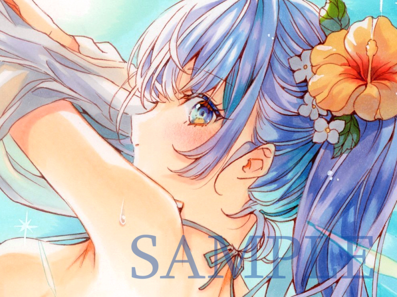 変幻戦忍アスカ 〕色紙 手描きイラスト 女の子 少女 illustration 同人