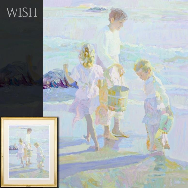 ドンハットフィールド『想い出の渚』シルクスクリーン 人物風景画 126