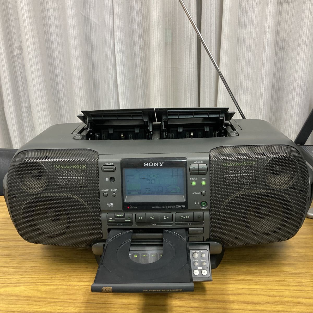 美品】sony/ソニー☆ソナホーク ZS-5 CDラジカセ☆スイベル・リモコン