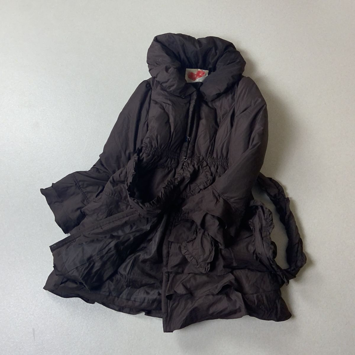 超美品 モンクレール 完売 VOUGLETTE フリルダウンコート 黒 ブラック 