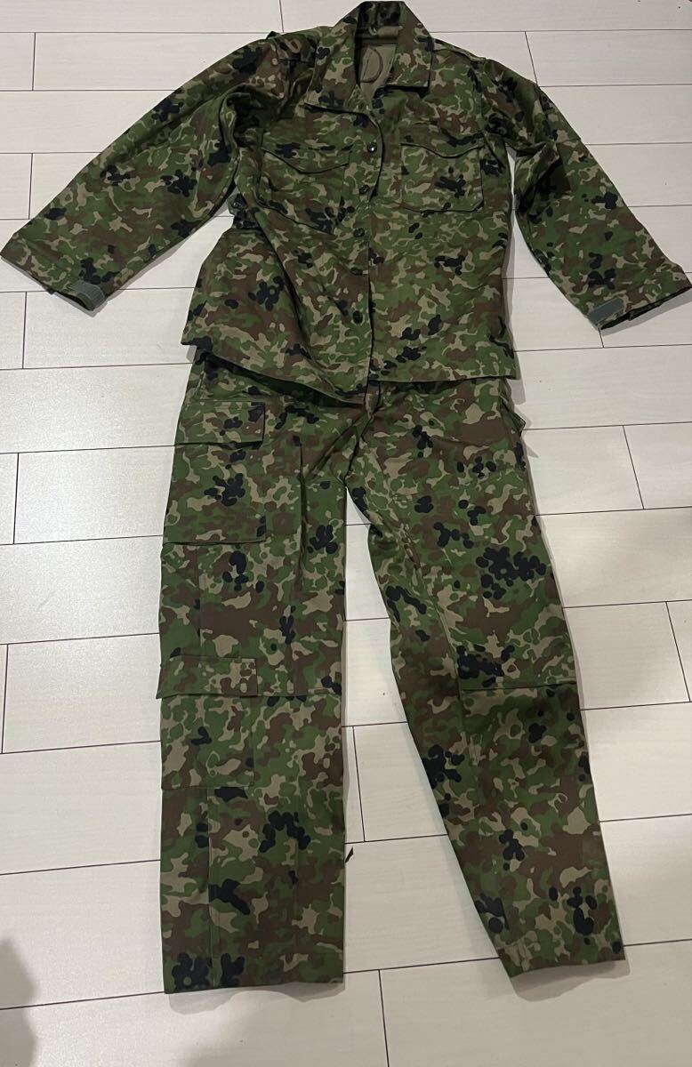 航空自衛隊 空自旧迷彩 野戦迷彩 戦闘服 作業服 上下セット ベルト付き