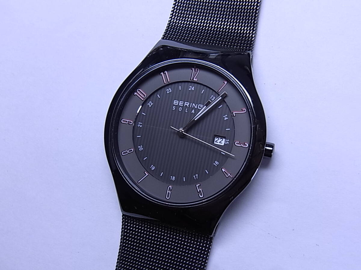 □BERING ベーリング 11937-007 クォーツ メンズ 時計 腕時計 動作品 