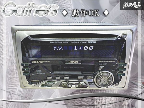 当時物HONDAホンダ Gathers純正アルパインカセットデッキCM6605J-B+