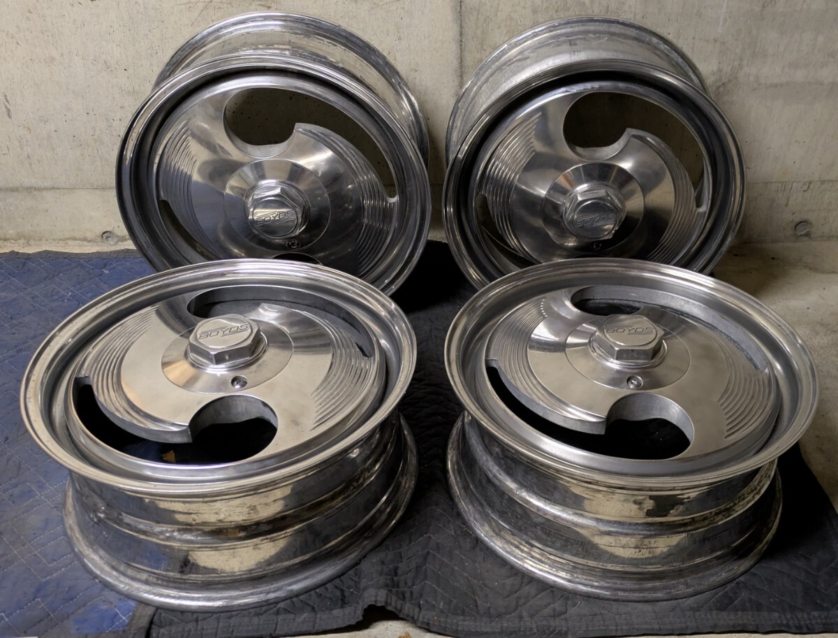 BOYDS ボイド ビレットホイール 7J 16in +38 4H PCD100/114.3 4本set