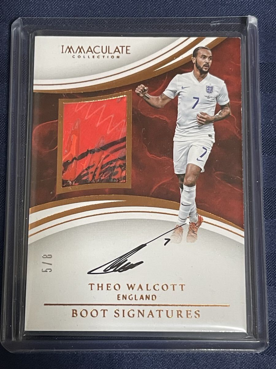 【目立った傷や汚れなし】★5/8! Theo Walcott boot signatures on card auto PANINI ...