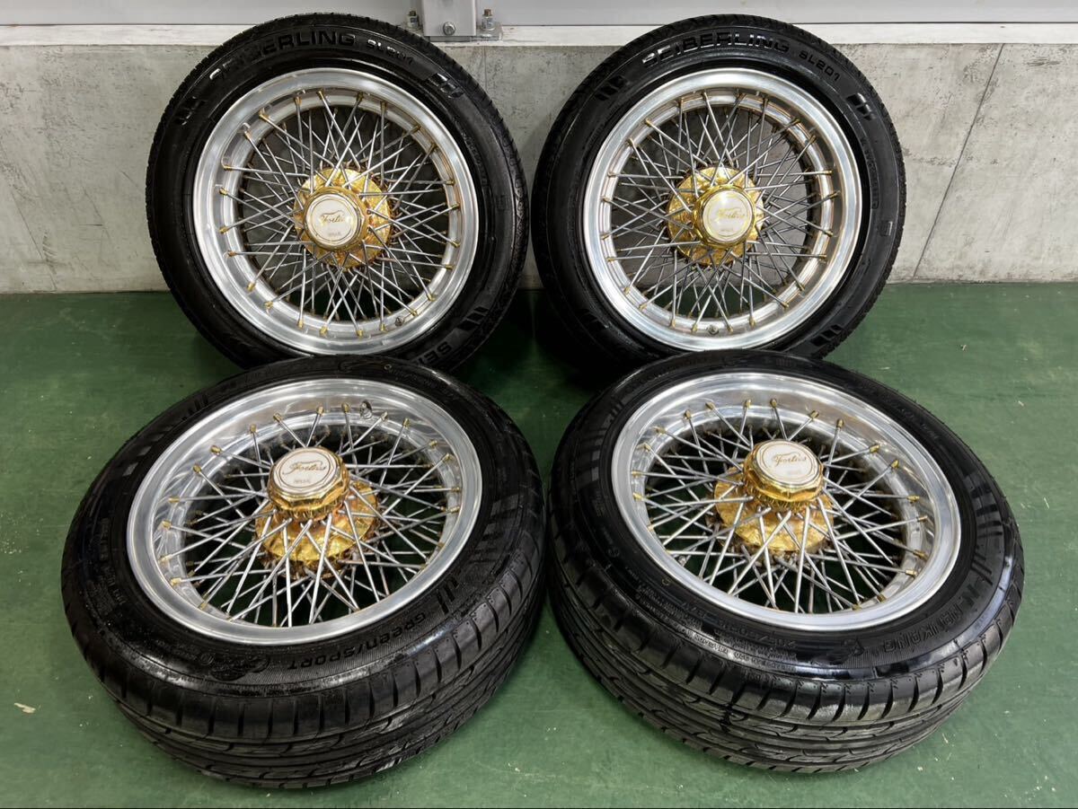 フォルテクス　インペリアル　ゴールドコンビ　16インチ7J タイヤ無し 4本セット 中古】超希少 フォルテクス インペリアル 16インチ ゴールドの落札情報