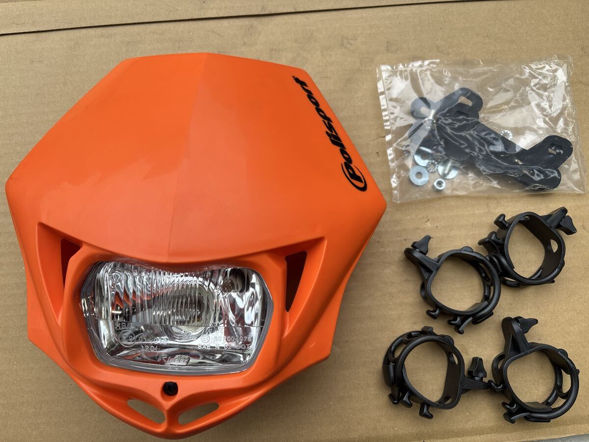 Dトラッカー250 Polisport ヘッドライト 汎用品 klx wr crfの落札情報 