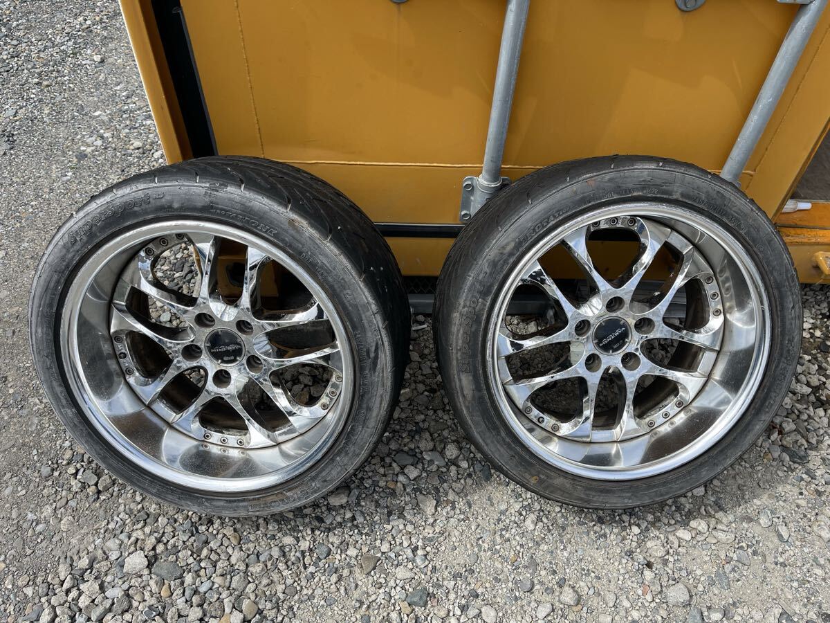 ユーラス URAS NS-01 17インチ メッキ 9J+30 5本スポーク ドリフト