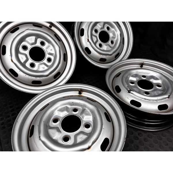 傷や汚れあり】希少 VW純正スチールホイール 14×6J +43 4H PCD100