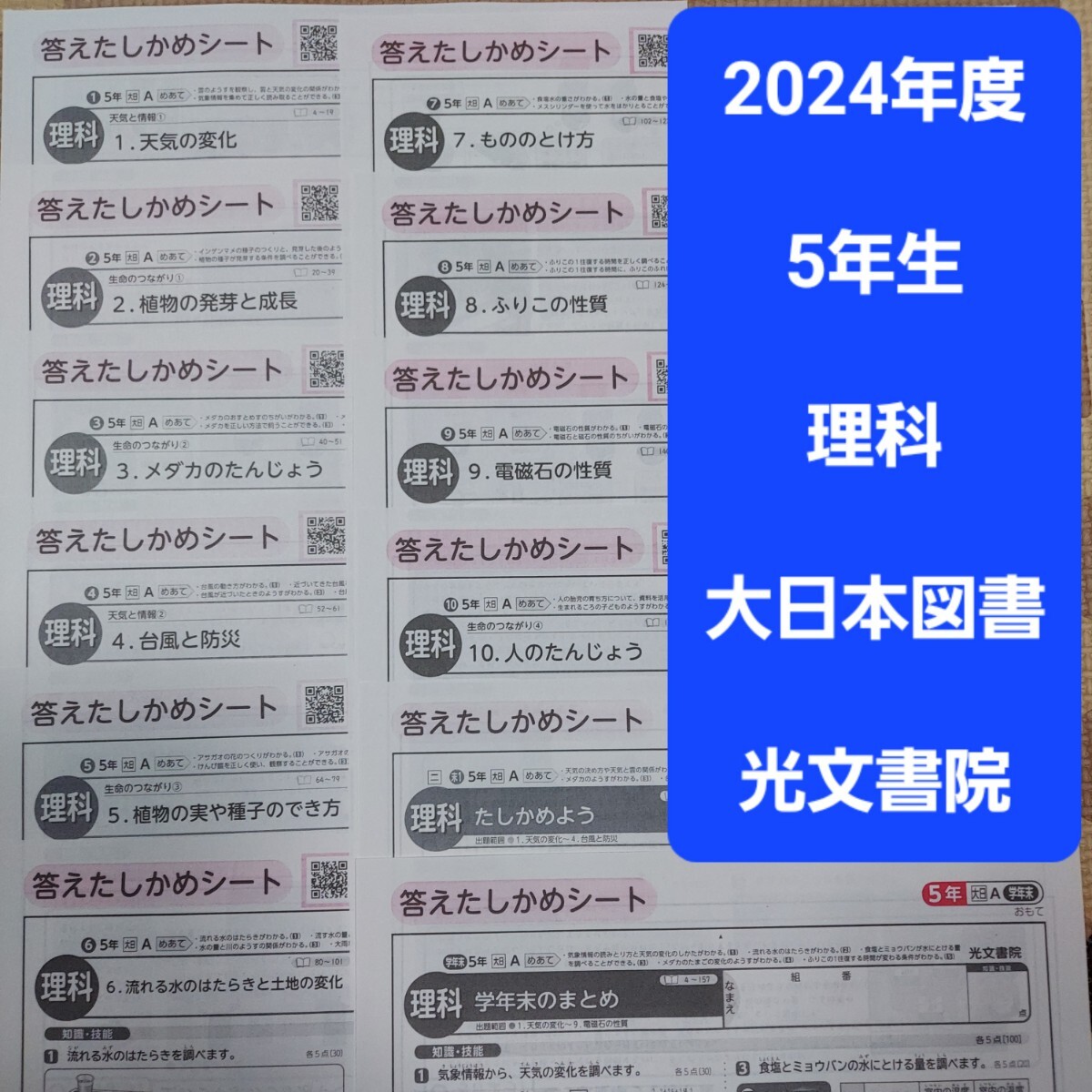 送料無料小学5年 1学期 カラーテスト 国語 算数 理科 英語 社会 テスト 