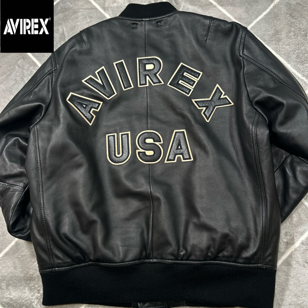 希少 AVIREX BAD BOY コラボ レザージャケット アヴィレックス バッド 