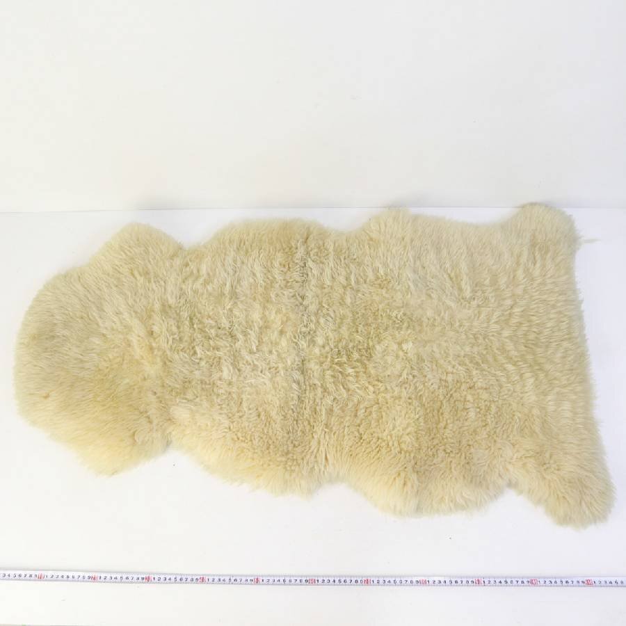 正規品 BOWRON ボーロン ムートンラグ 羊毛 アイボリー ラムスキン