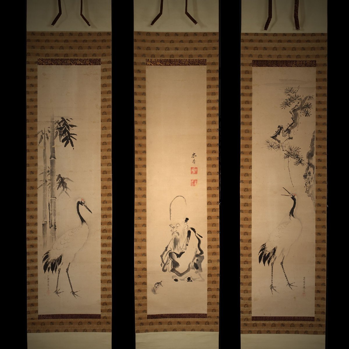 珍品 七福神 春画 風俗絵 艶画 日本画 紙本 肉筆 掛軸 の落札情報詳細
