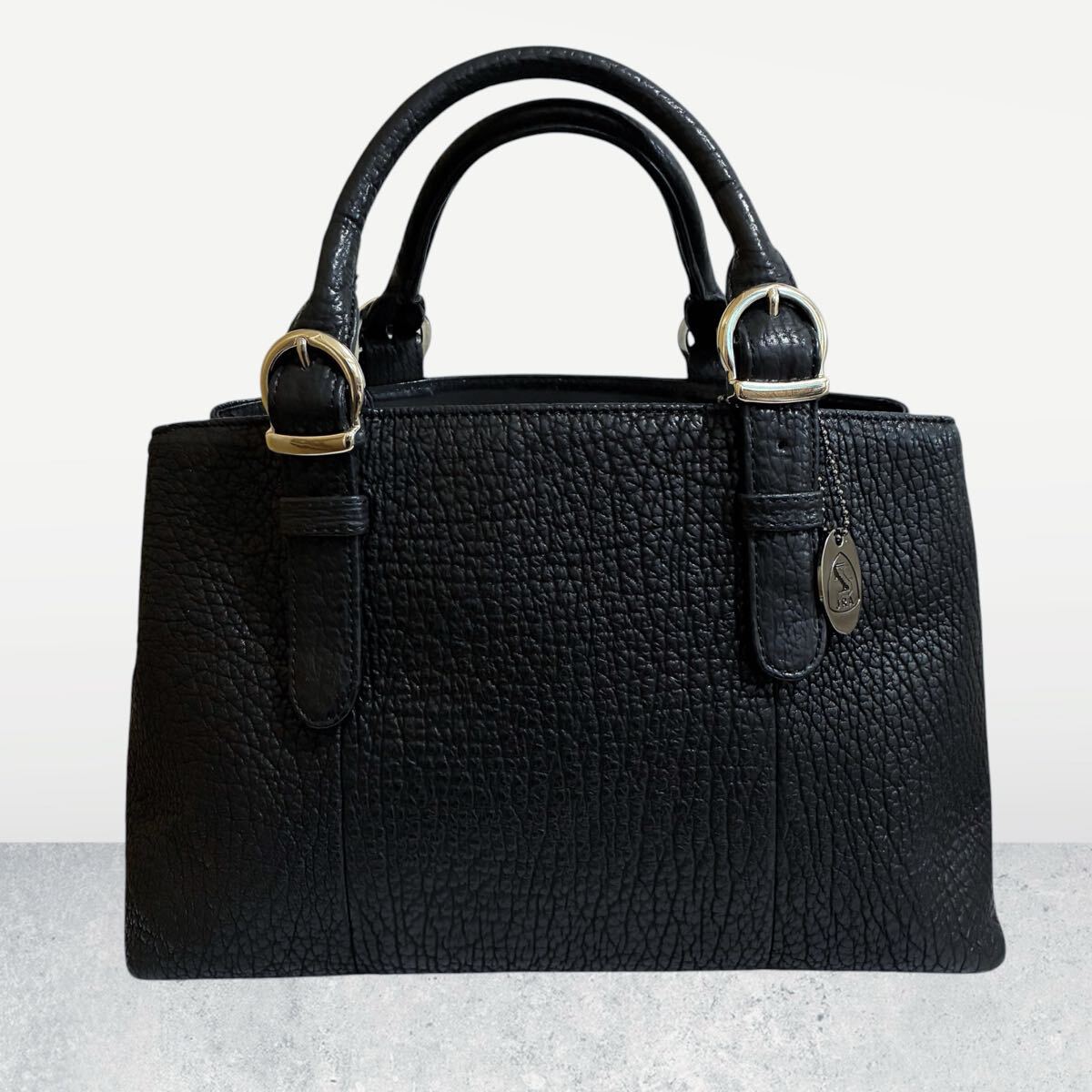新品○未使用○JRA シャークスキン○本 サメ 革○ハンド バッグ 【未
