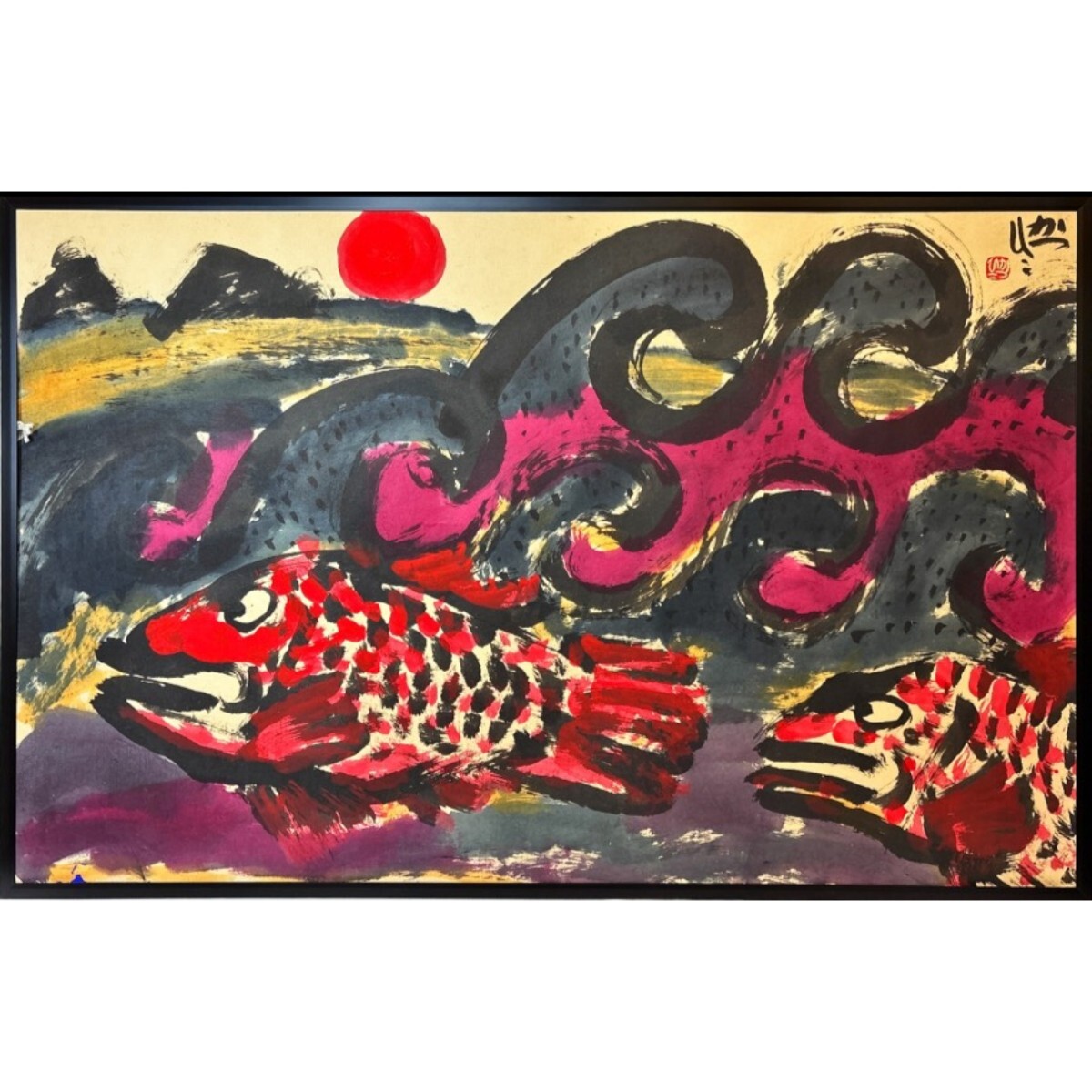 1619 【模写】 絵画 2点/日本画家 徳永貞一 静物画 花瓶に花 斎藤紅一