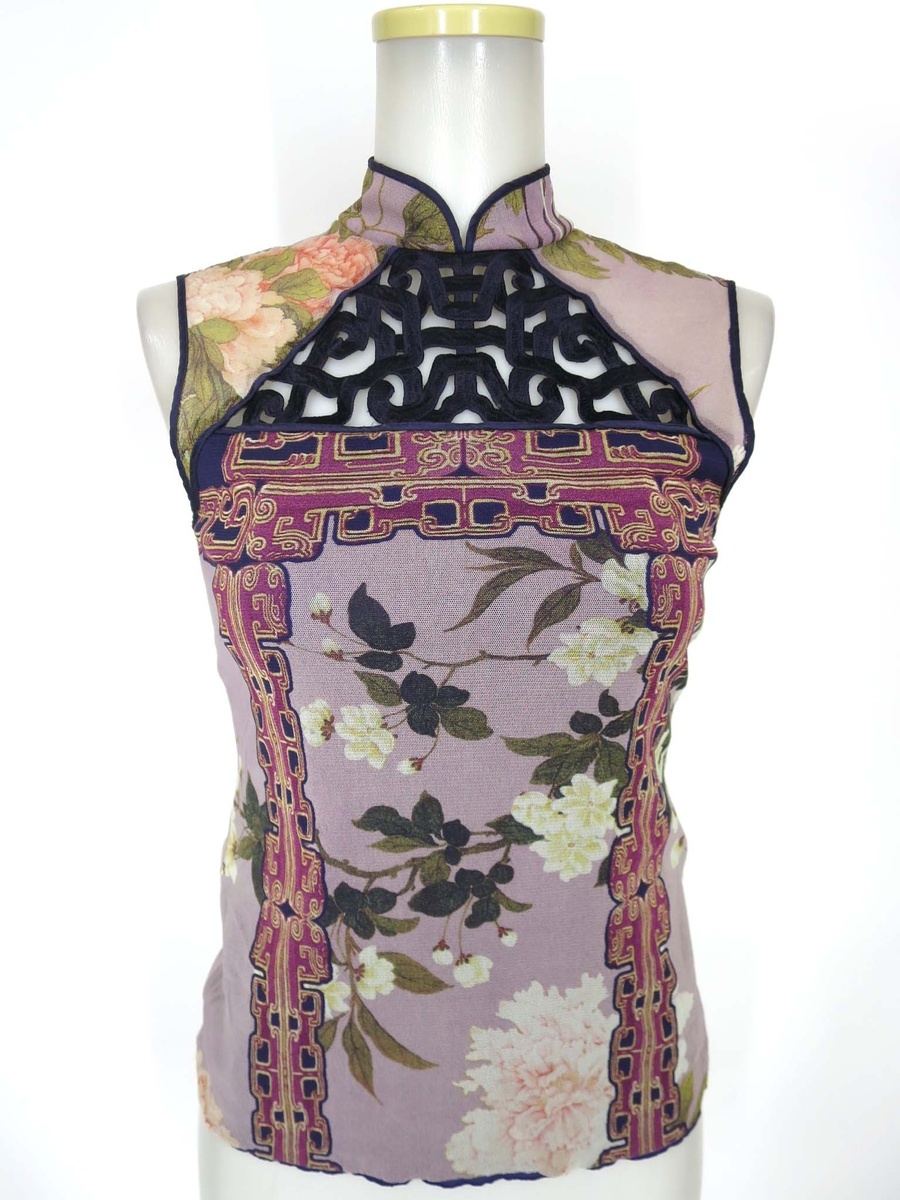 vivienne tam 90s kuan yin peacock mesh shirt top ヴィヴィアンタム