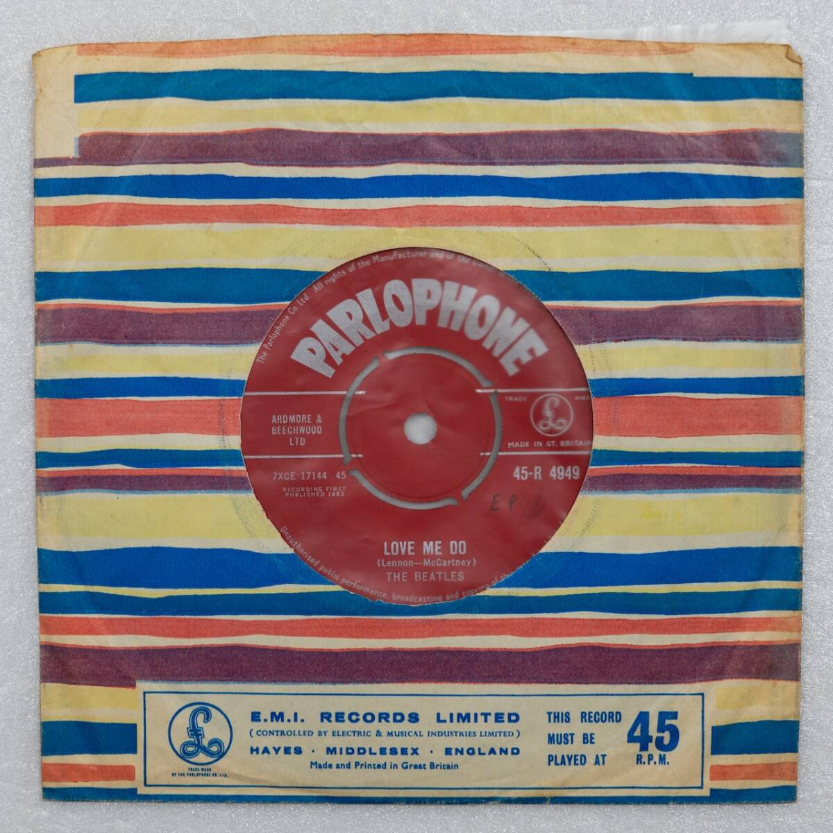 未使用】ビートルズ（Beatles) Love Me Do [7 inch Analog] ハート型7 