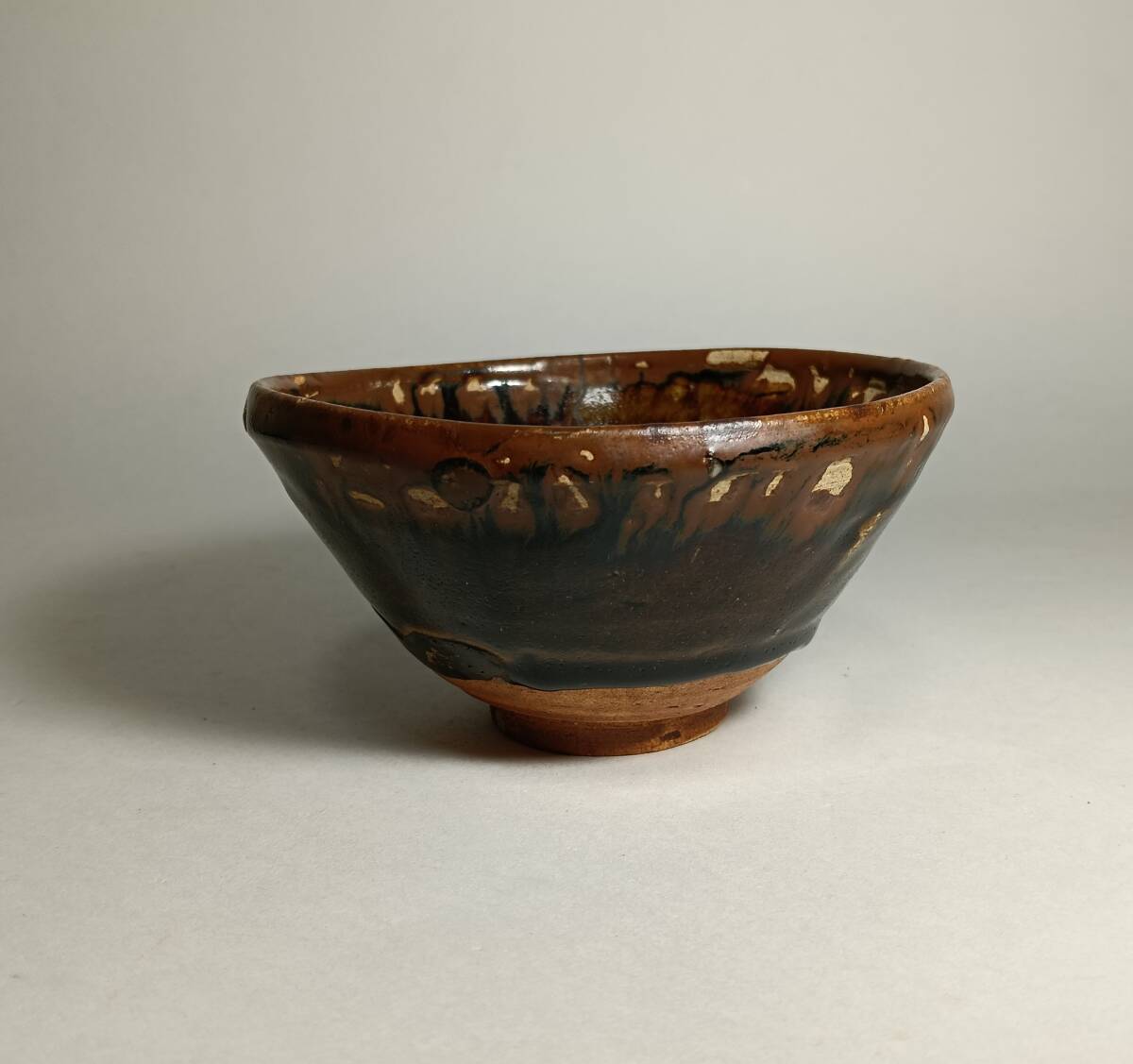 秀逸厳選美術品】慶應◇時代秀逸茶陶 江戸時代前期 古瀬戸 白天目茶碗