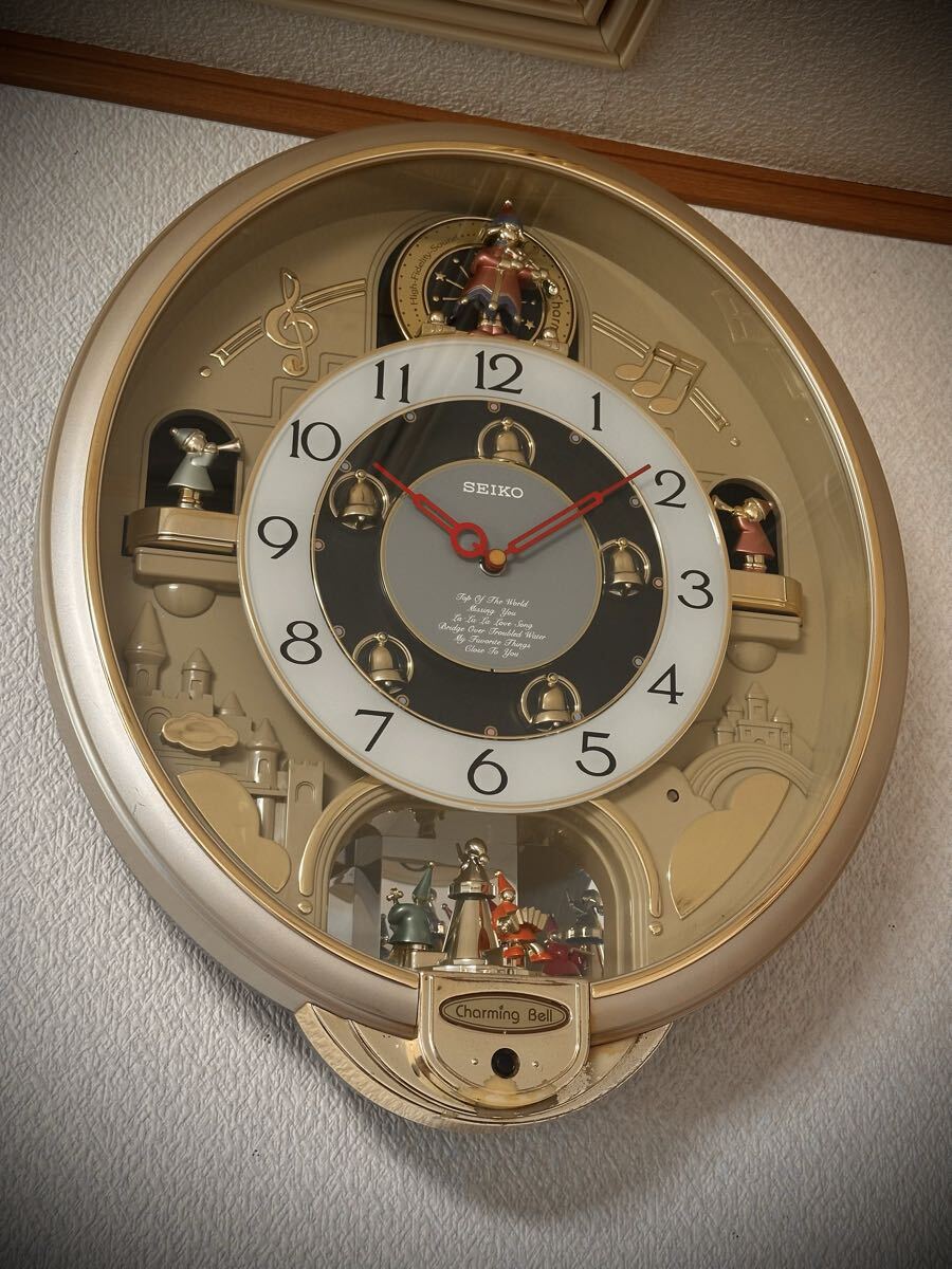 美品】SEIKO チャーミングベル RE537N からくり時計 掛け時計の落札