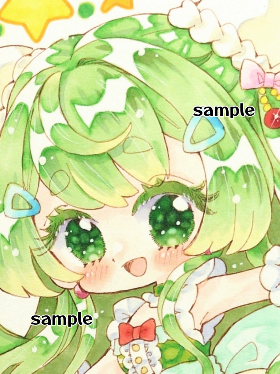新品】オリジナル【メロンクリームソーダの女の子】擬人化 手描き